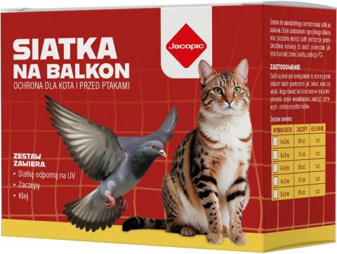 ZESTAW SIATKA NA BALKON 4 m x 2 m